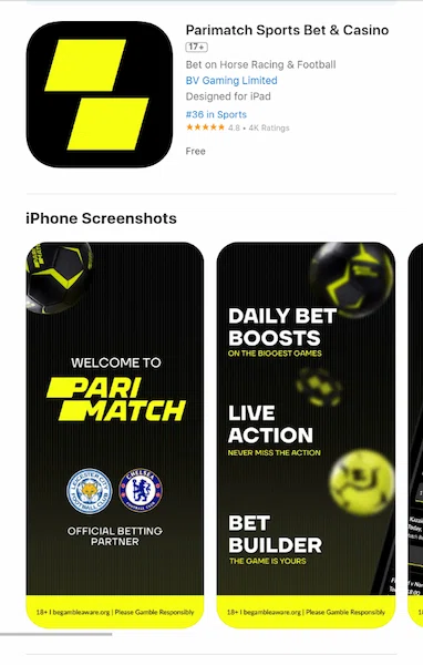 Parimatch AppStore