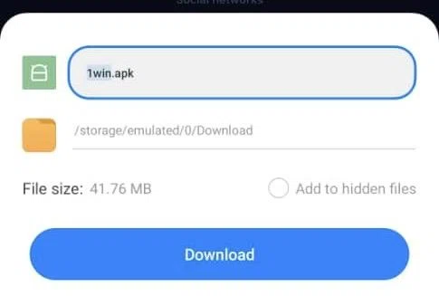 1win Apk download