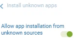 Allow app intallation