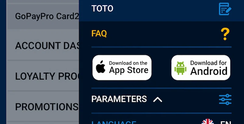 Mostbet app download option