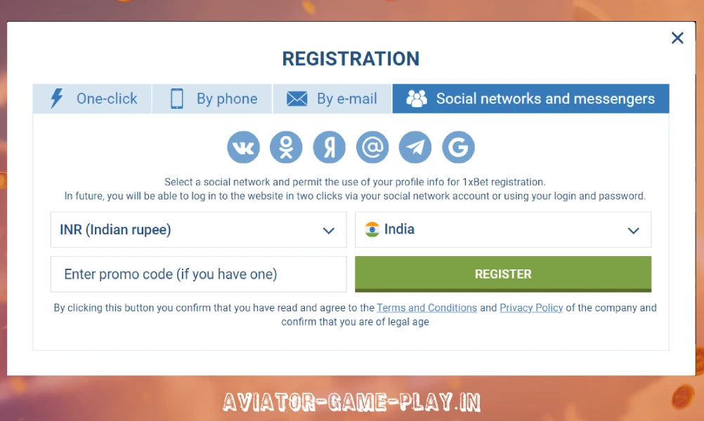 Social networks sign up